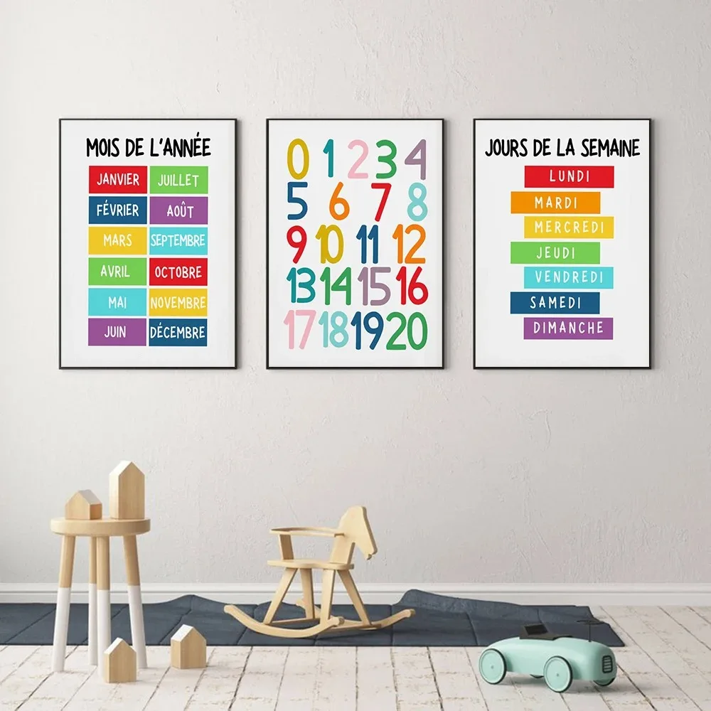 1PC  Playroom Wall Alphabet Nu - Kids Educational Poster ulasan dan harga