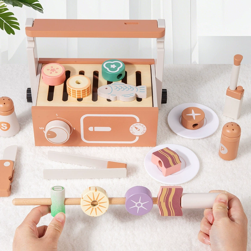 Wooden Pretend Play BBQ Grill  - Kids Without Education ulasan dan harga