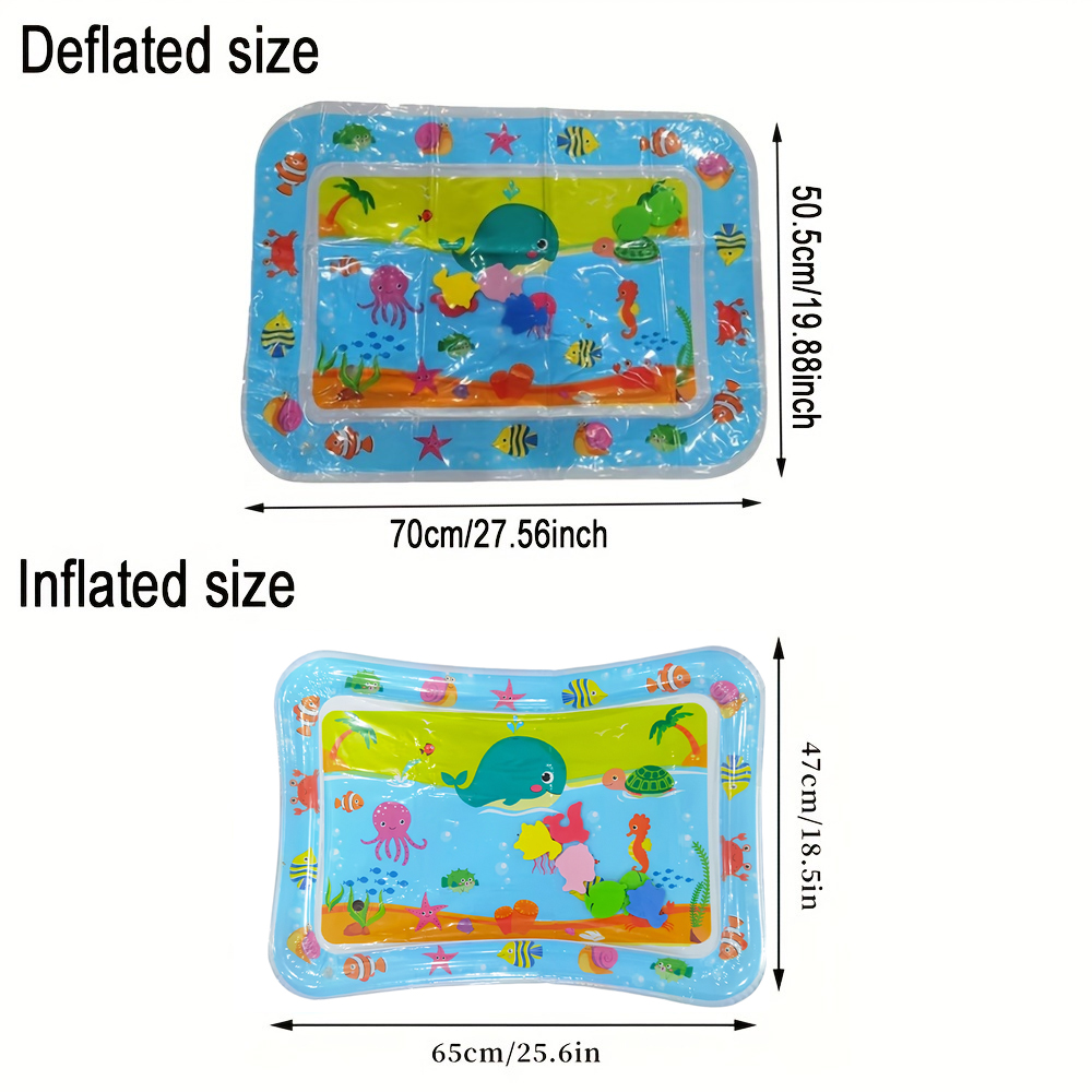 1pc Blue Whale Inflatable PVC  - Kids Educational Mat ulasan dan harga
