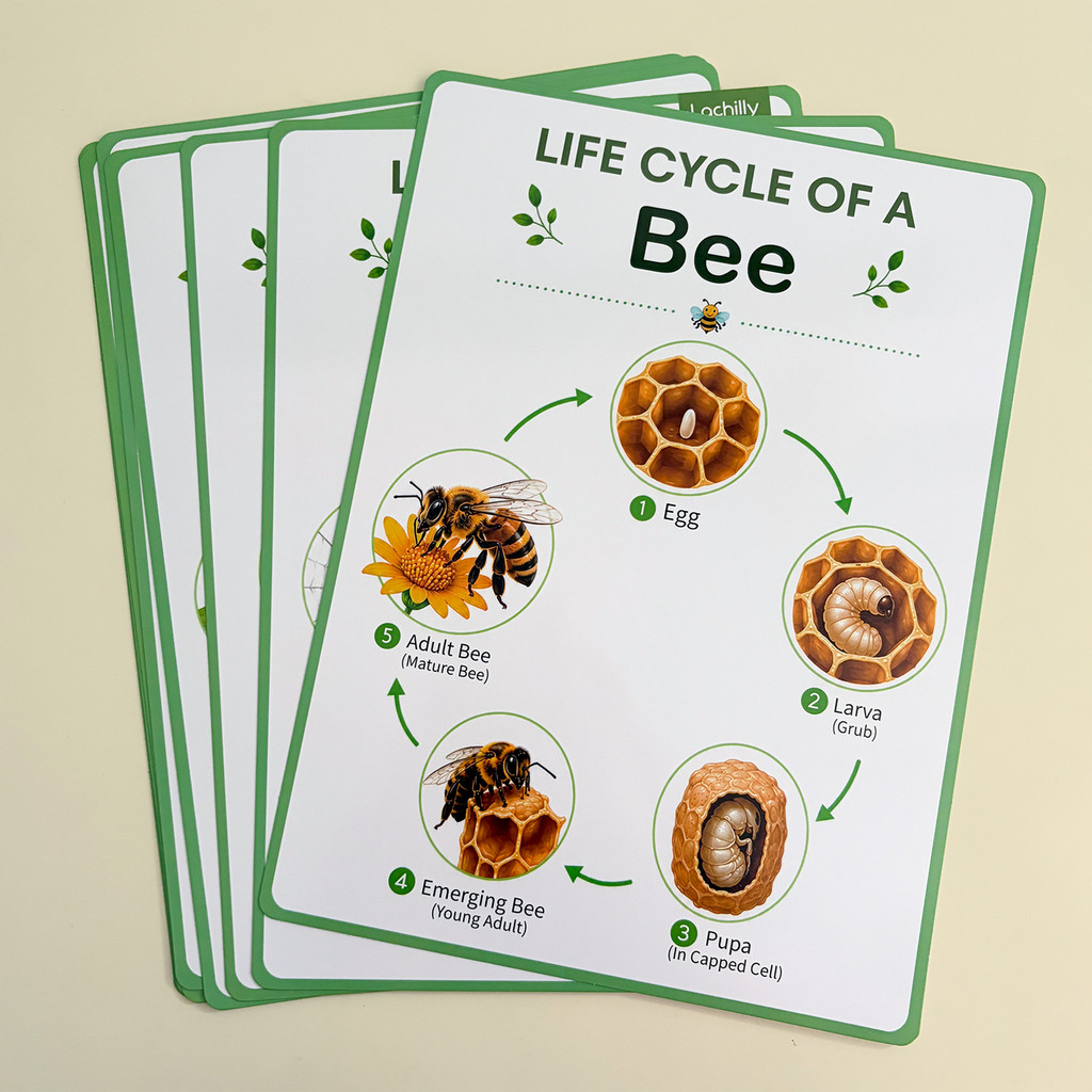 8Pcs Nature Life Cycle Educati - Kids Educational Poster ulasan dan harga