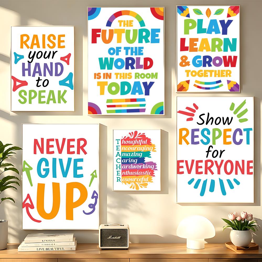 Positive Kid Classroom Wall Pi - Kids Educational Poster ulasan dan harga