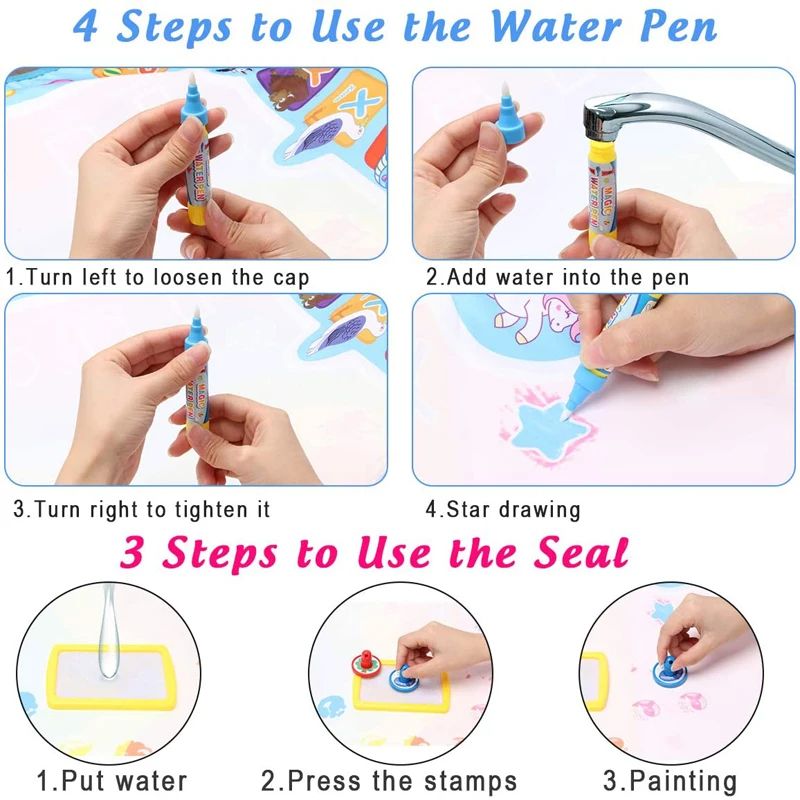Coolplay Magic Water Drawing M - Kids Educational Mat ulasan dan harga