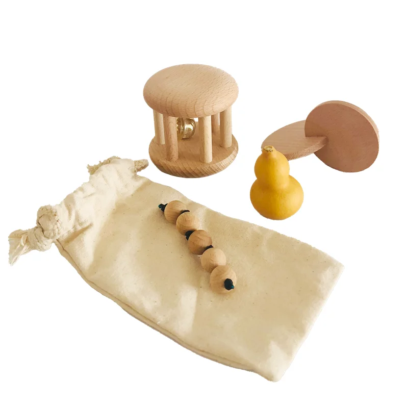 Montessori Wood Bell Rattle In - Kids Educational Box ulasan dan harga