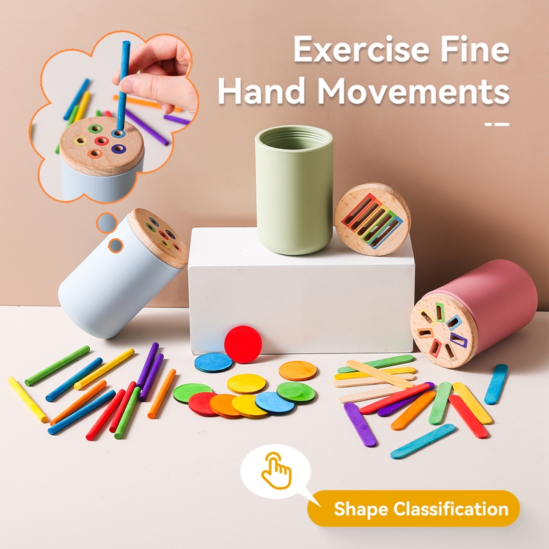 Montessori Wooden Toys Color S - Kids Educational Box ulasan dan harga