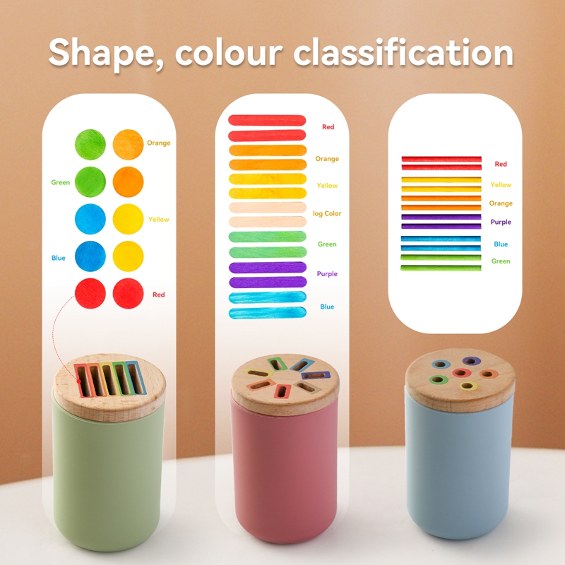 Montessori Wooden Toys Color S - Kids Educational Box ulasan dan harga