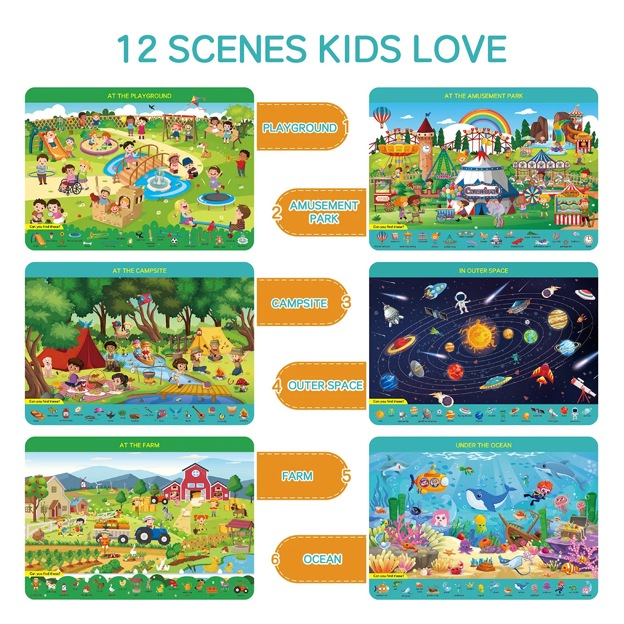 Montessori Search & Find Activ - Kids Educational Mat ulasan dan harga