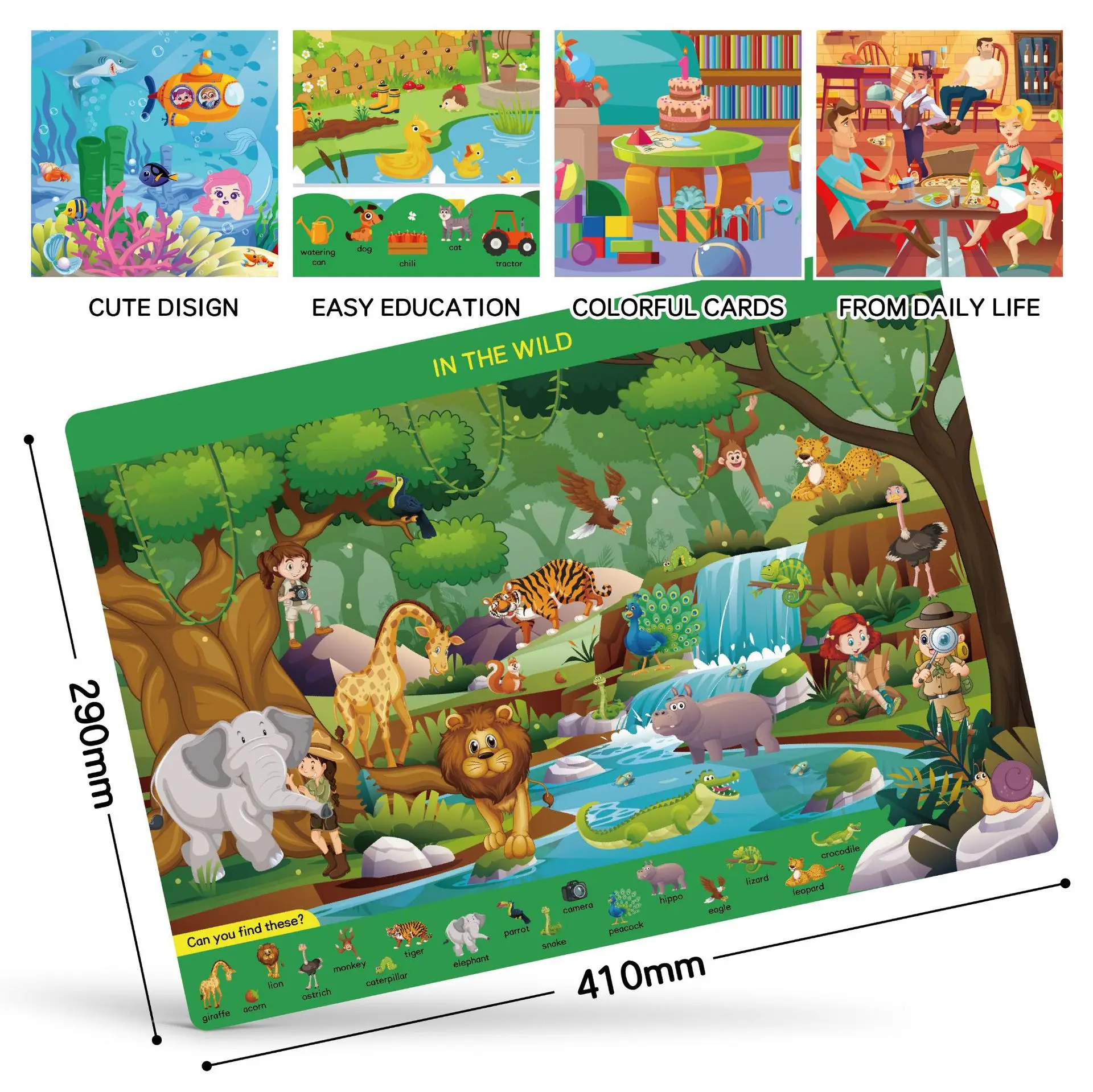Montessori Search & Find Activ - Kids Educational Mat ulasan dan harga