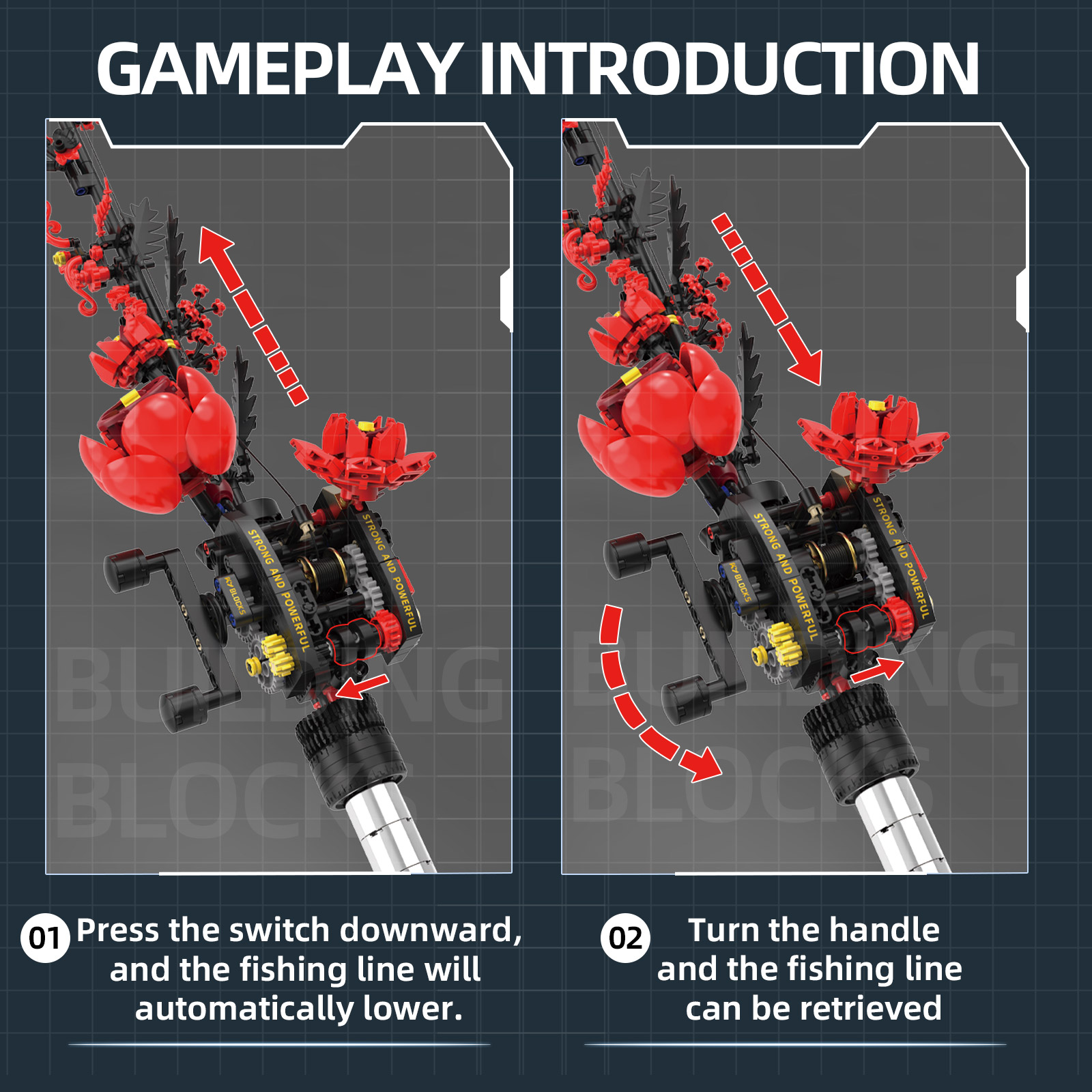 MOC Simulated Gear Reel Rose F - Kids Education Reels ulasan dan harga