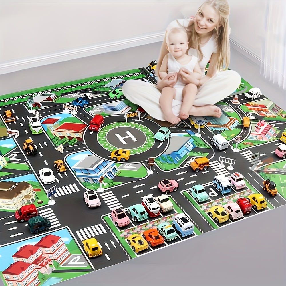 1pc, City Traffic Play Mat, La - Kids Educational Mat ulasan dan harga