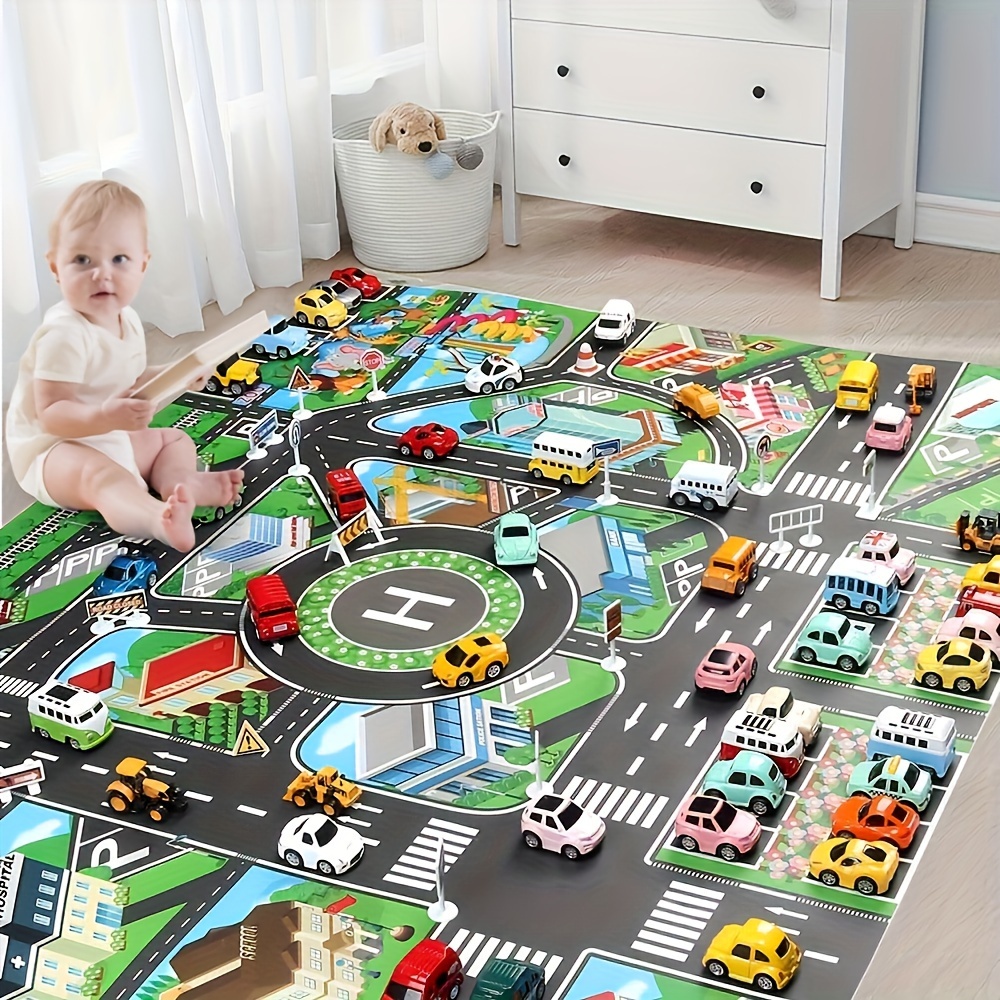 1pc, City Traffic Play Mat, La - Kids Educational Mat ulasan dan harga