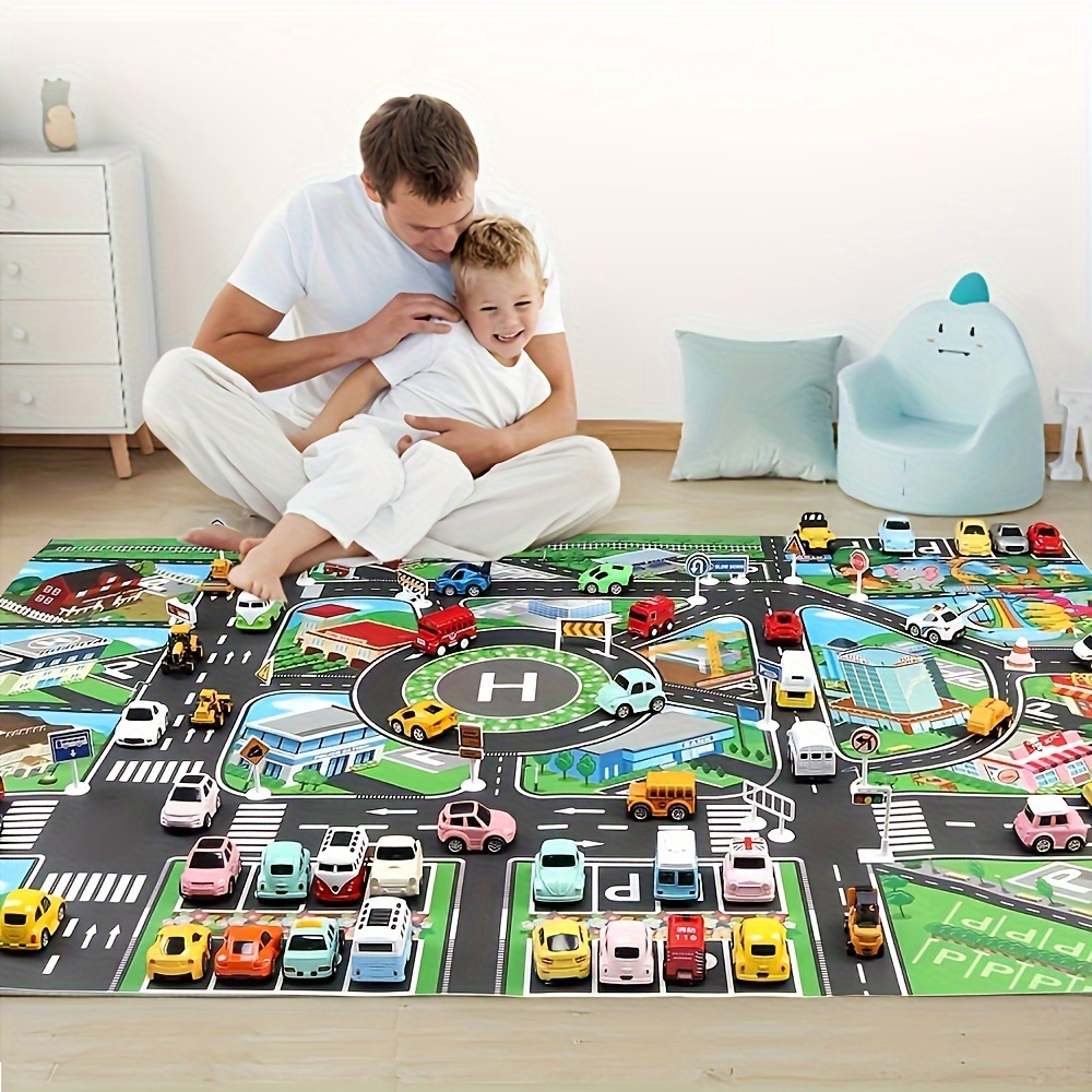 1pc, City Traffic Play Mat, La - Kids Educational Mat ulasan dan harga