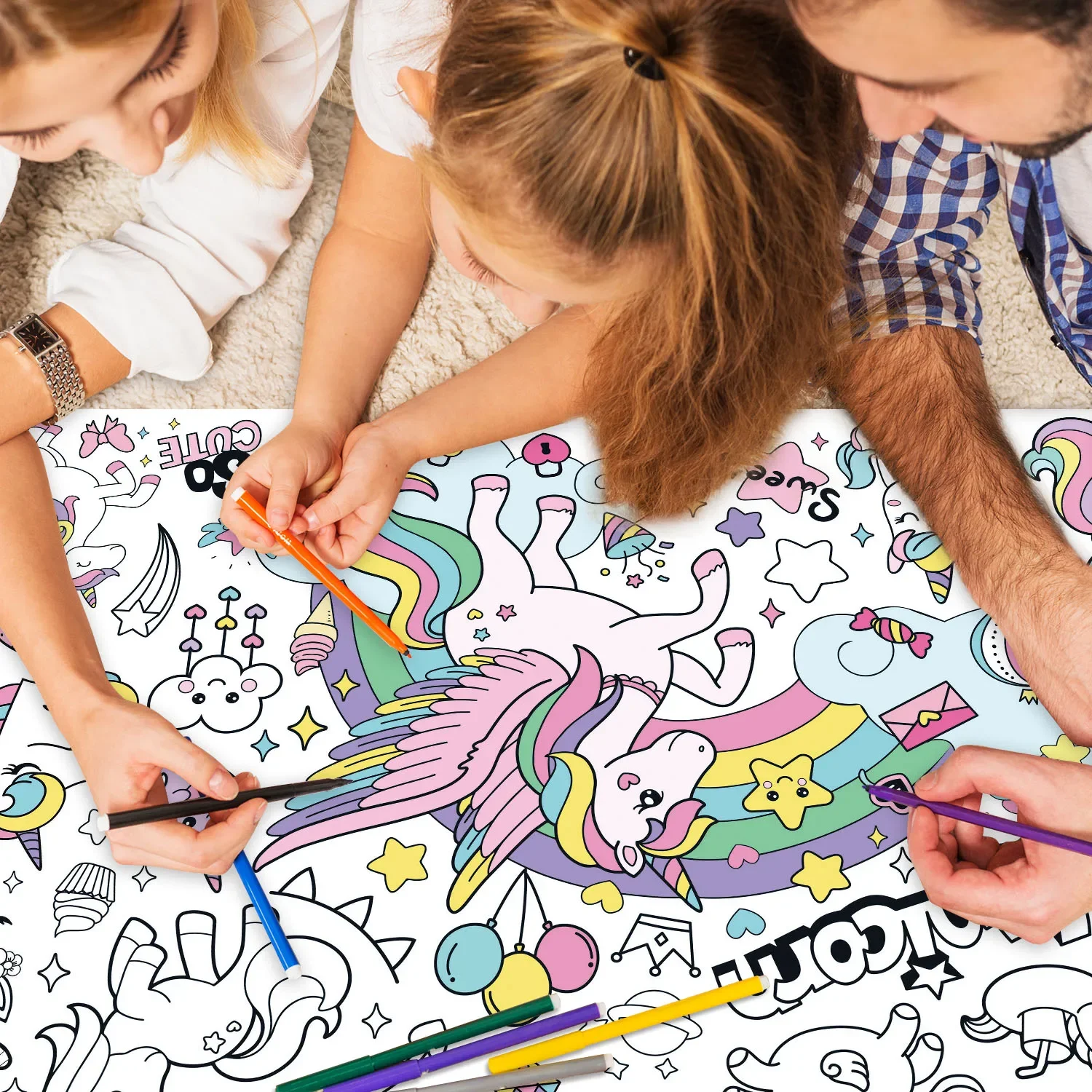 New Unicorn Coloring Books for - Kids Educational Poster ulasan dan harga