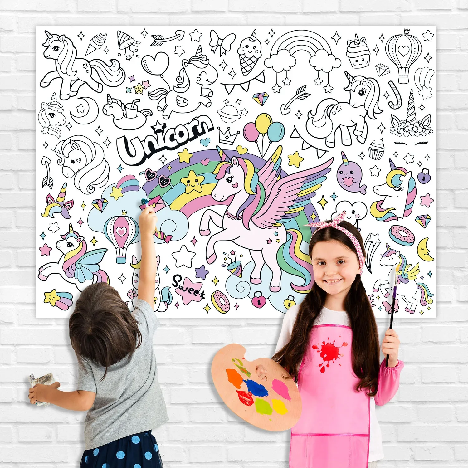 New Unicorn Coloring Books for - Kids Educational Poster ulasan dan harga
