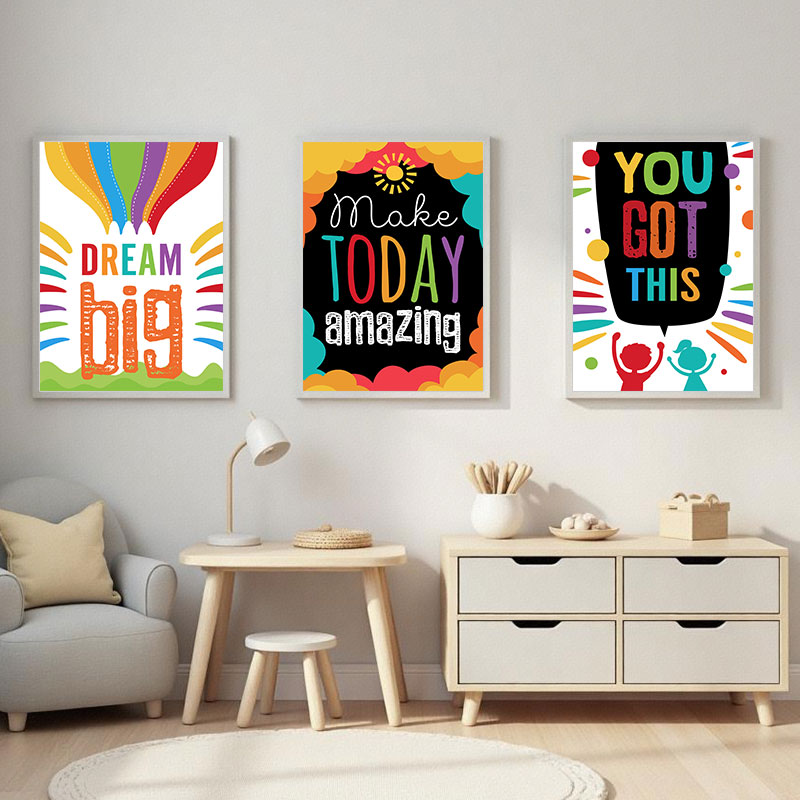 Colorful Cute Dream Big Quotes - Inspirational Kids Education Quotes ulasan dan harga