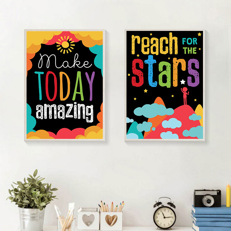 Colorful Cute Dream Big Quotes - Inspirational Kids Education Quotes ulasan dan harga