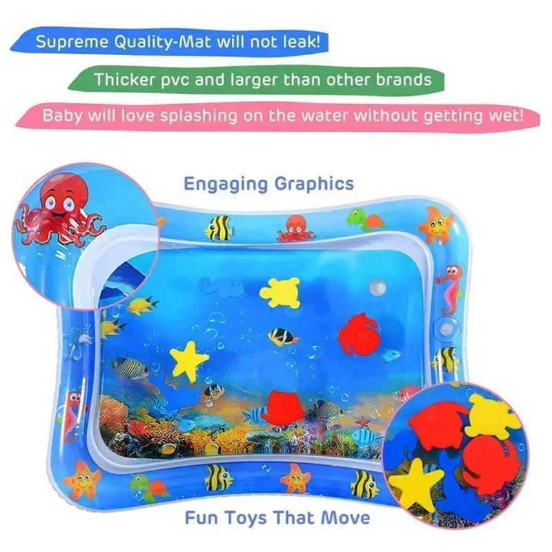 Baby Water Play Mat PVC Inflat - Kids Educational Mat ulasan dan harga