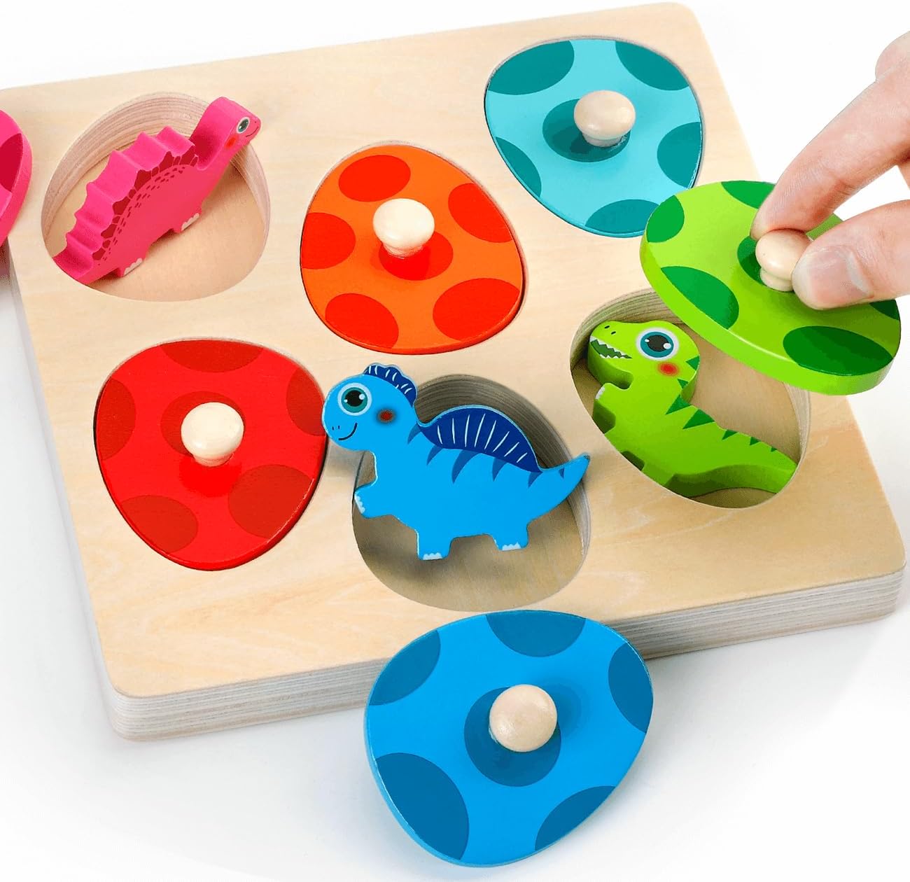 Wooden Dinosaur Jigsaw Puzzle  - Kids Educational Box ulasan dan harga
