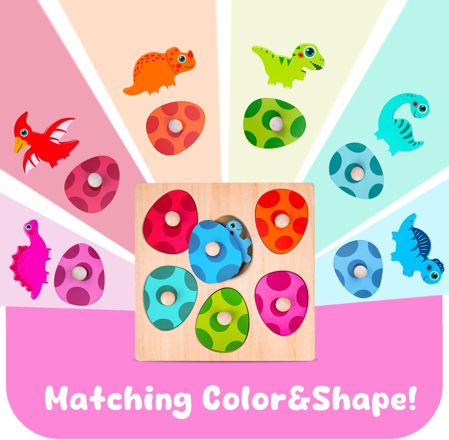 Wooden Dinosaur Jigsaw Puzzle  - Kids Educational Box ulasan dan harga