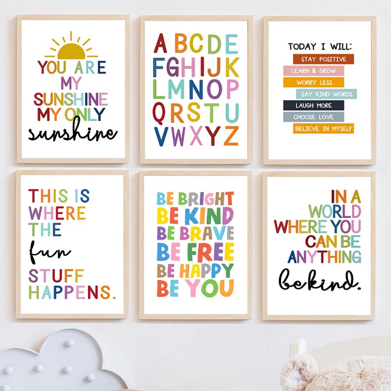 English Education Poster Alpha - Kids Educational Poster ulasan dan harga